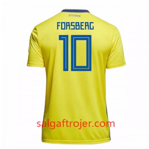 Sverige Fodboldtrøjer Forsberg 10 Hjemmebanesæt VM 2018 Sverige Fodboldtrøjer Forsberg 10 Hjemmebanesæt VM 2018